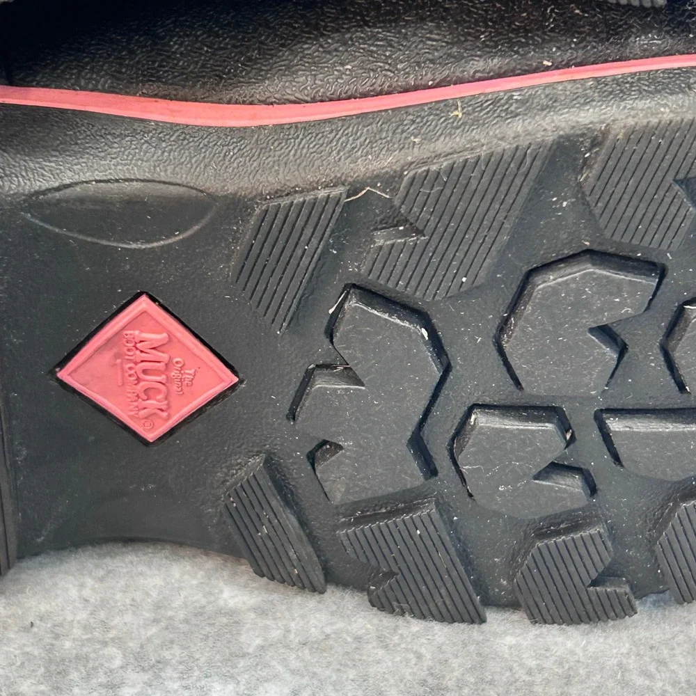 Muck Logo Kids Black Pink Muck Boot Company Waterproof Neoprene Boots Size 1